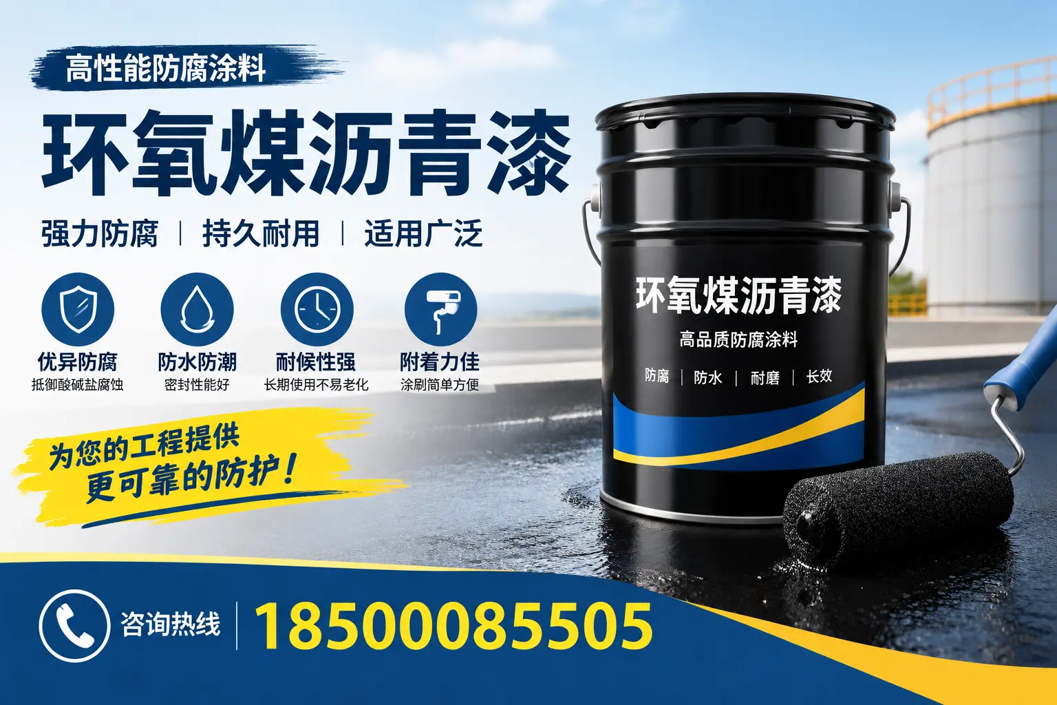 环氧煤沥青漆的施工步骤详解,舟山装修必备知识